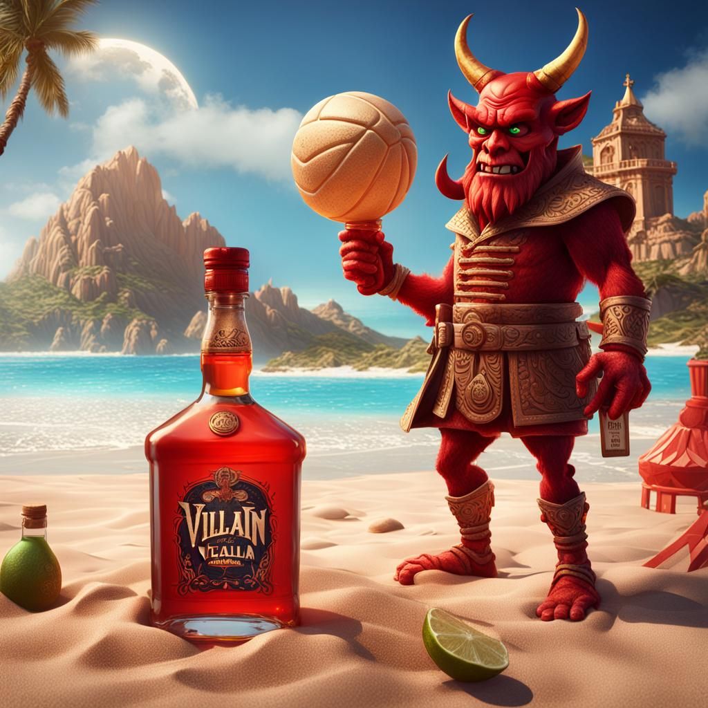 Red Devil Beach Volleyball Villain Scene