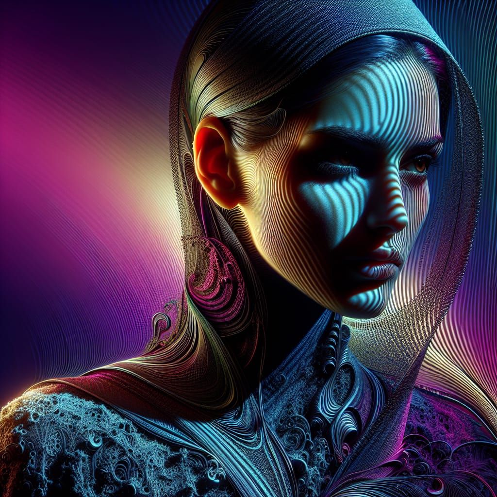 Dramatic Portrait in Concept Art Style