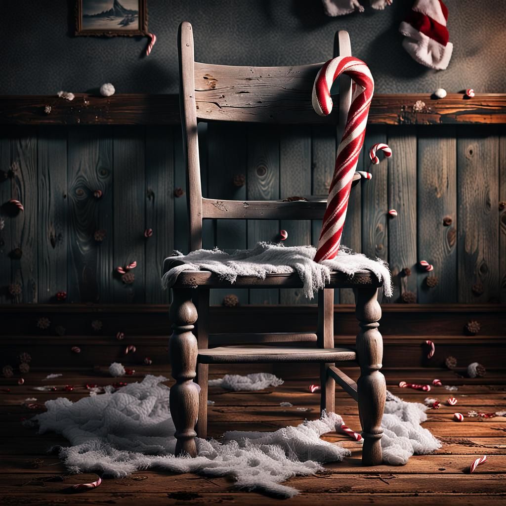 Dramatic Gray Sock Scene in Maximalist Digital Painting Styl...