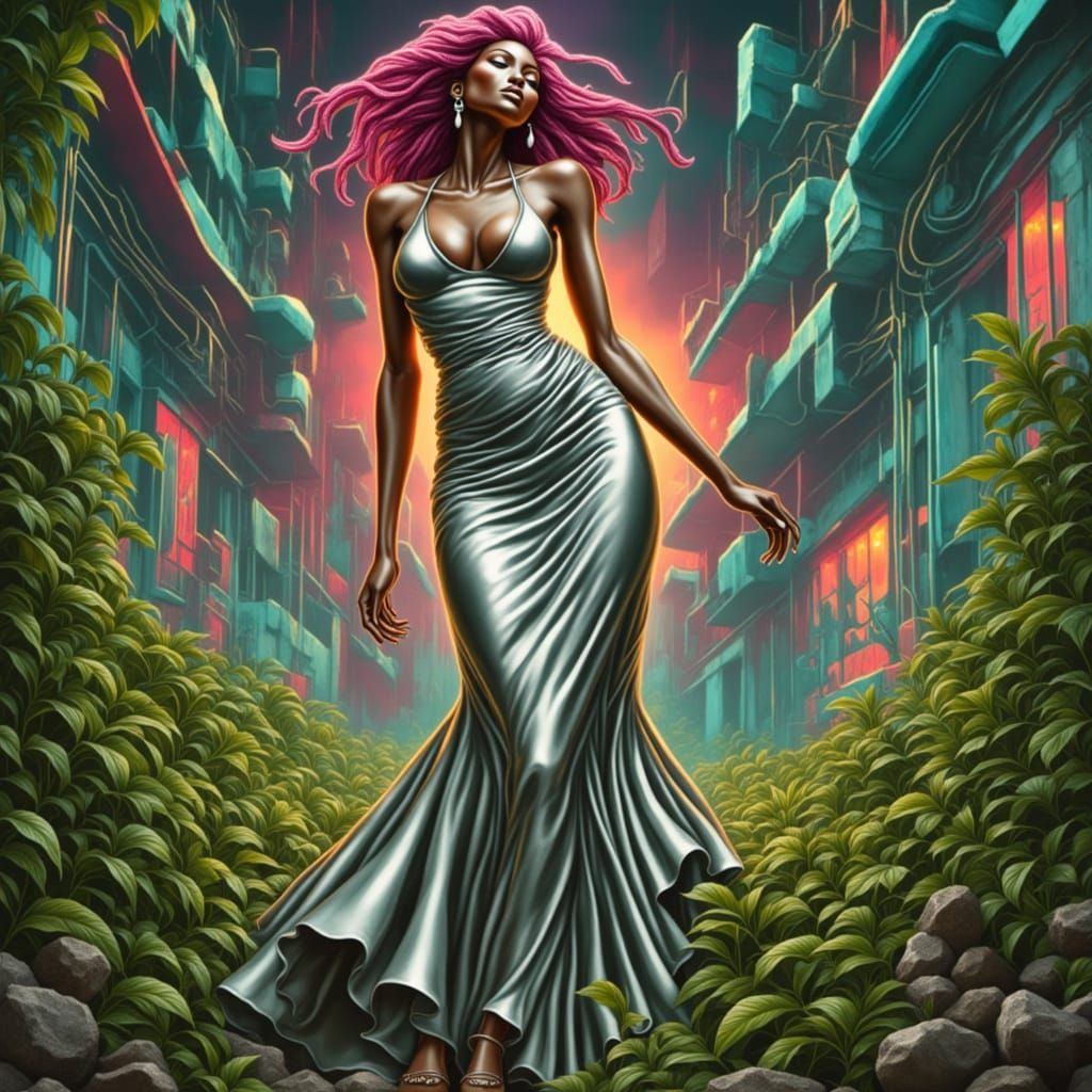 Mother Nature Reimagined in Cyberpunk Futurism