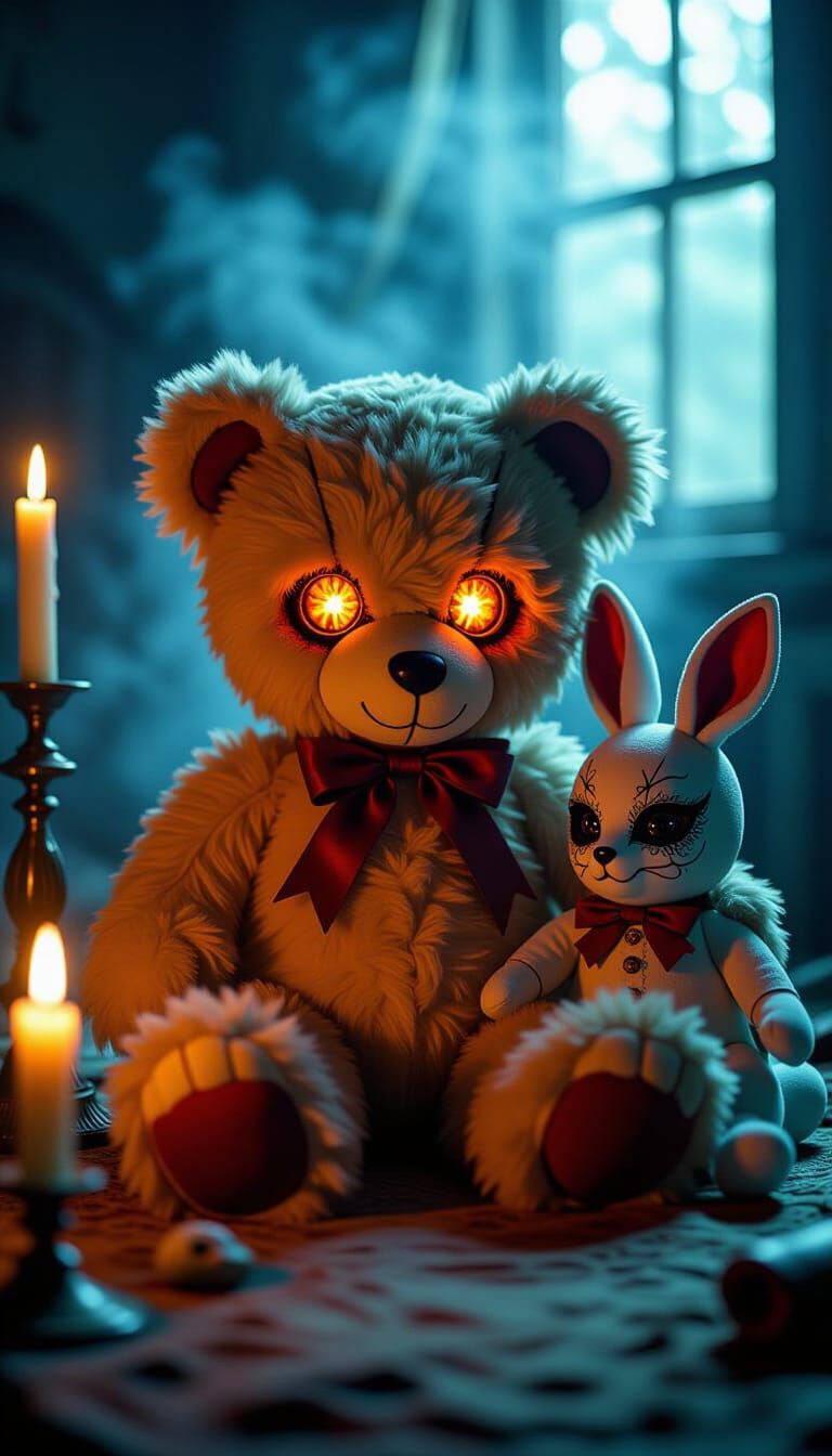 Cursed Stuffed Animals in Eerie Victorian Nursery