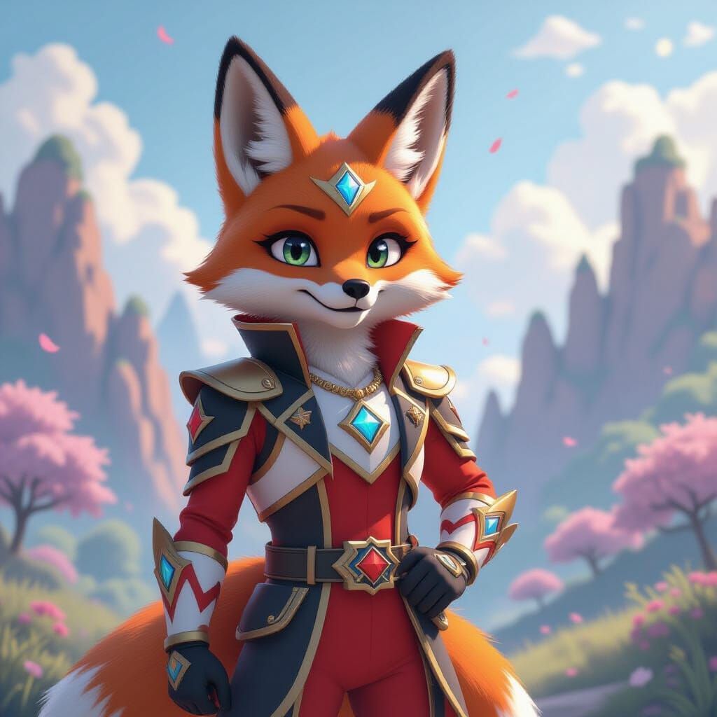 Red Fox Power Ranger in Kingdom Hearts Style