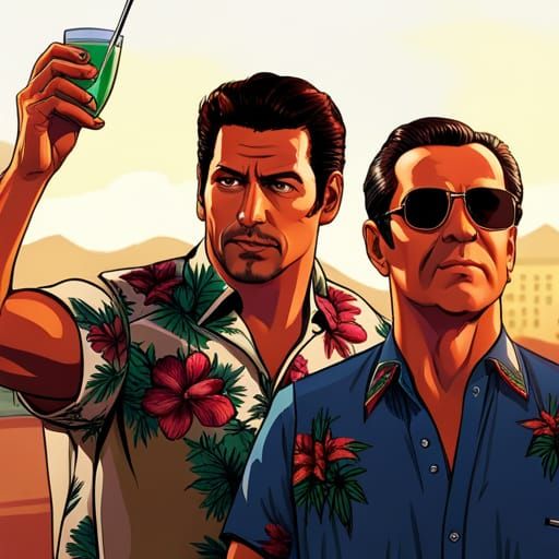 Vice City Toast in GTA Art Style