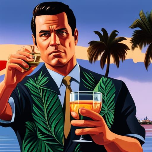 Miami Vice Toast at the Malibu Club