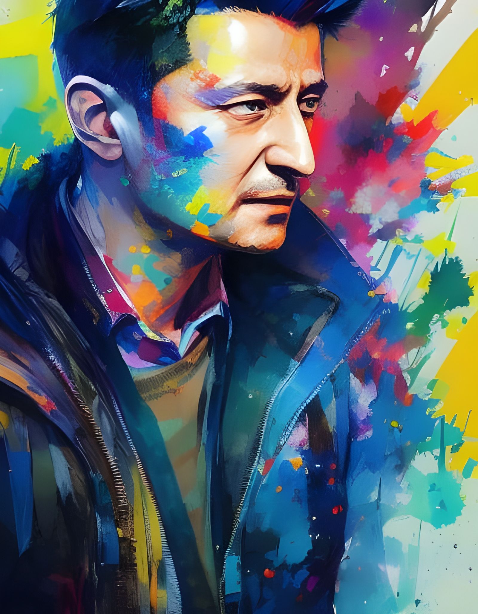 Volodymyr Zelenskyy: Watercolor Manga Illustration