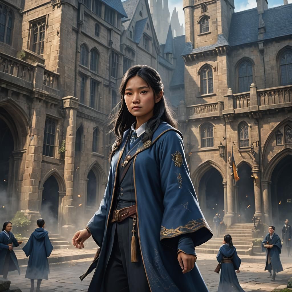 Cho Chang in Ravenclaw Robes: Fantasy Art