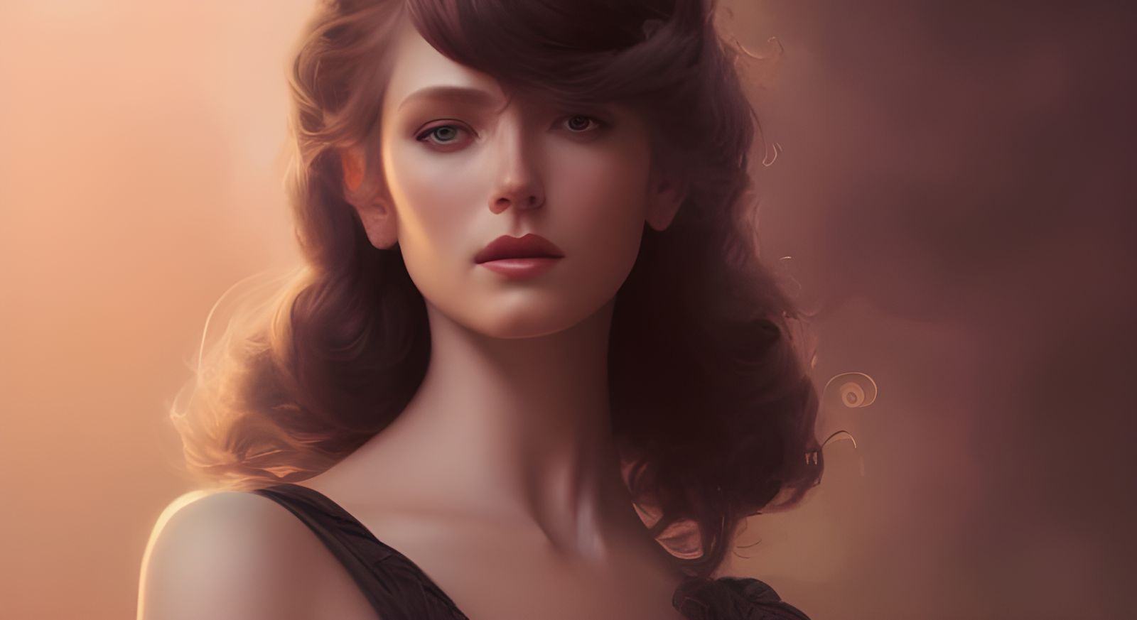 Elegant Lifelike Woman in Hyperdetailed Digital Painting