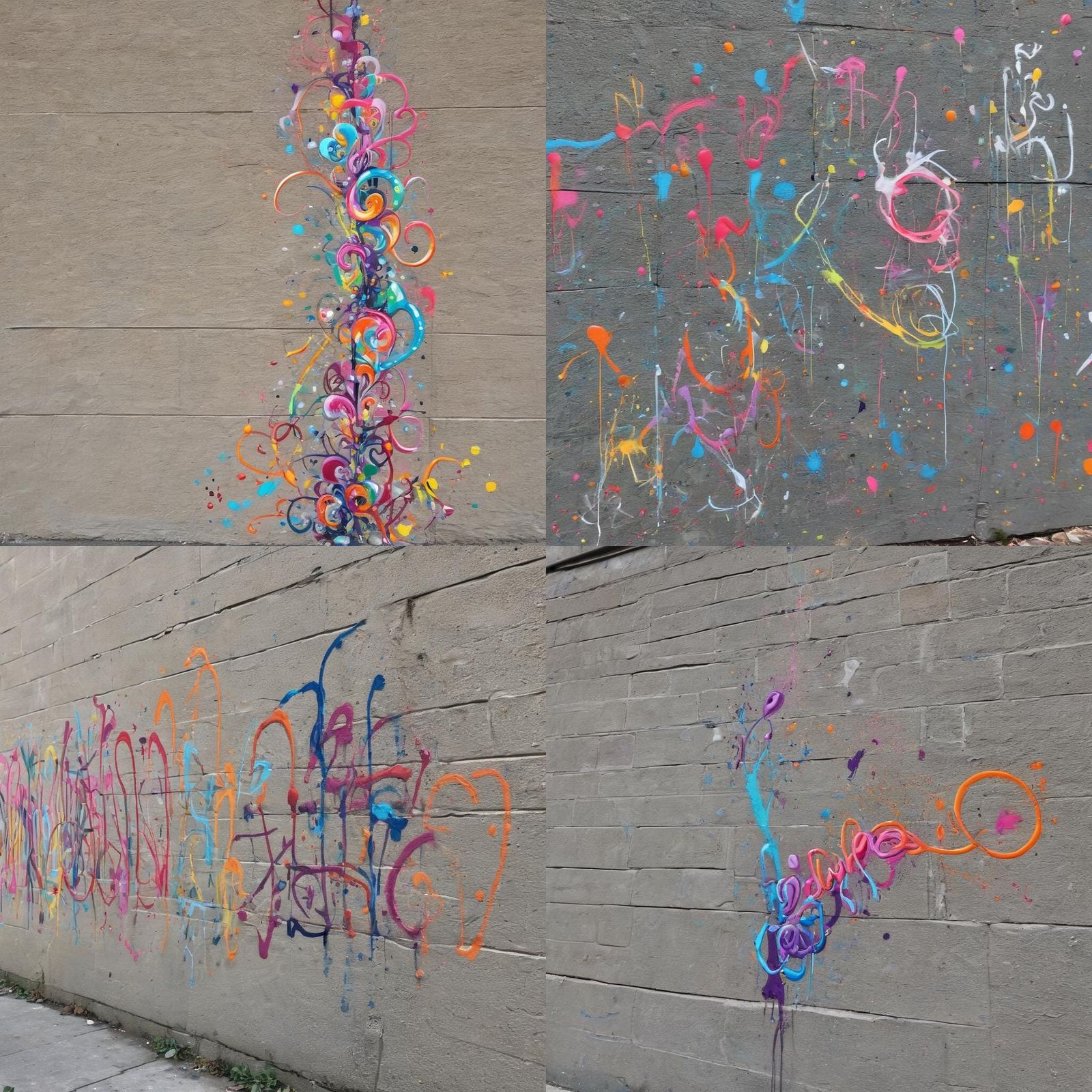 Colorful Graffiti Art in Urban Alleyway