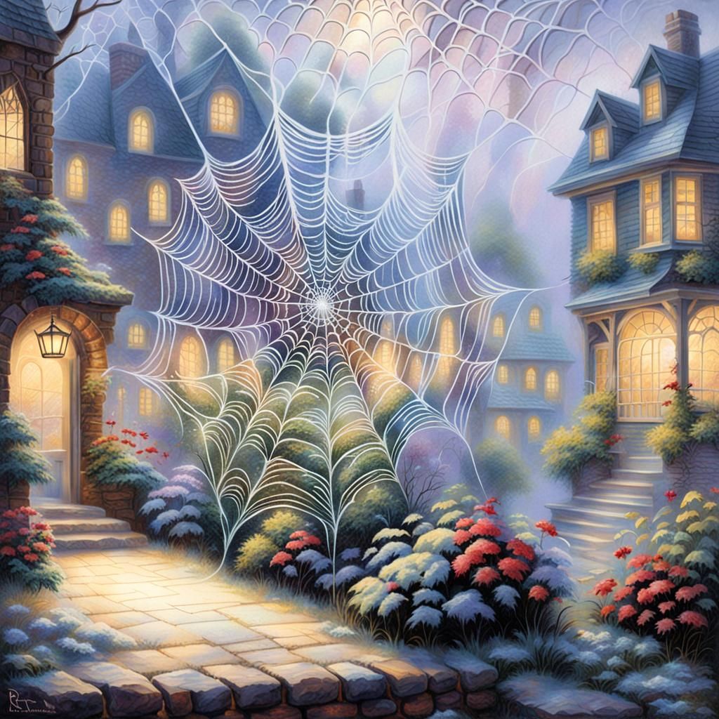 Ethereal Spiderweb in Hyperdetailed Fantasy Style