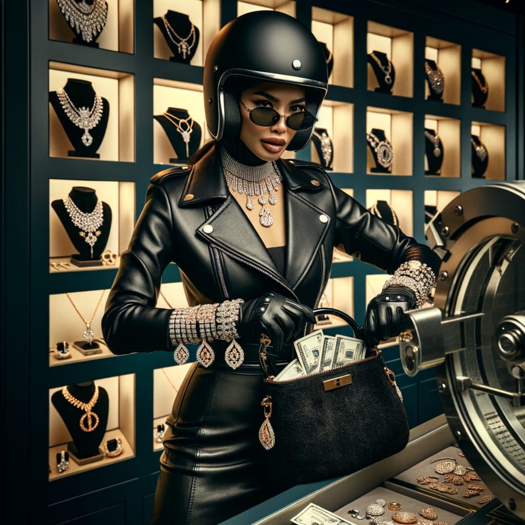 Biker Babe Diamond Heist