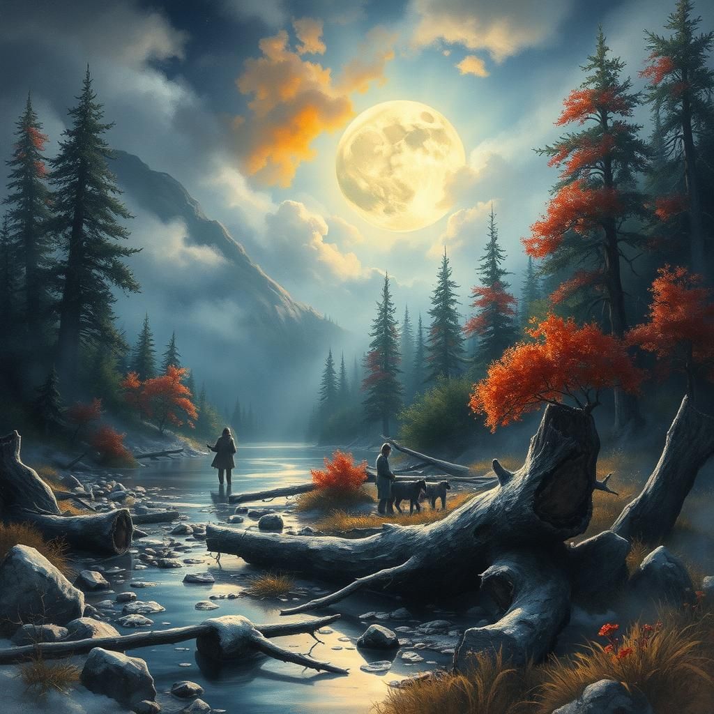 Watercolor Fantasy: End of Summer's Chilling Transition