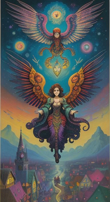 Surreal Scherenschnitte Mammoth Octopus Moth Hybrid