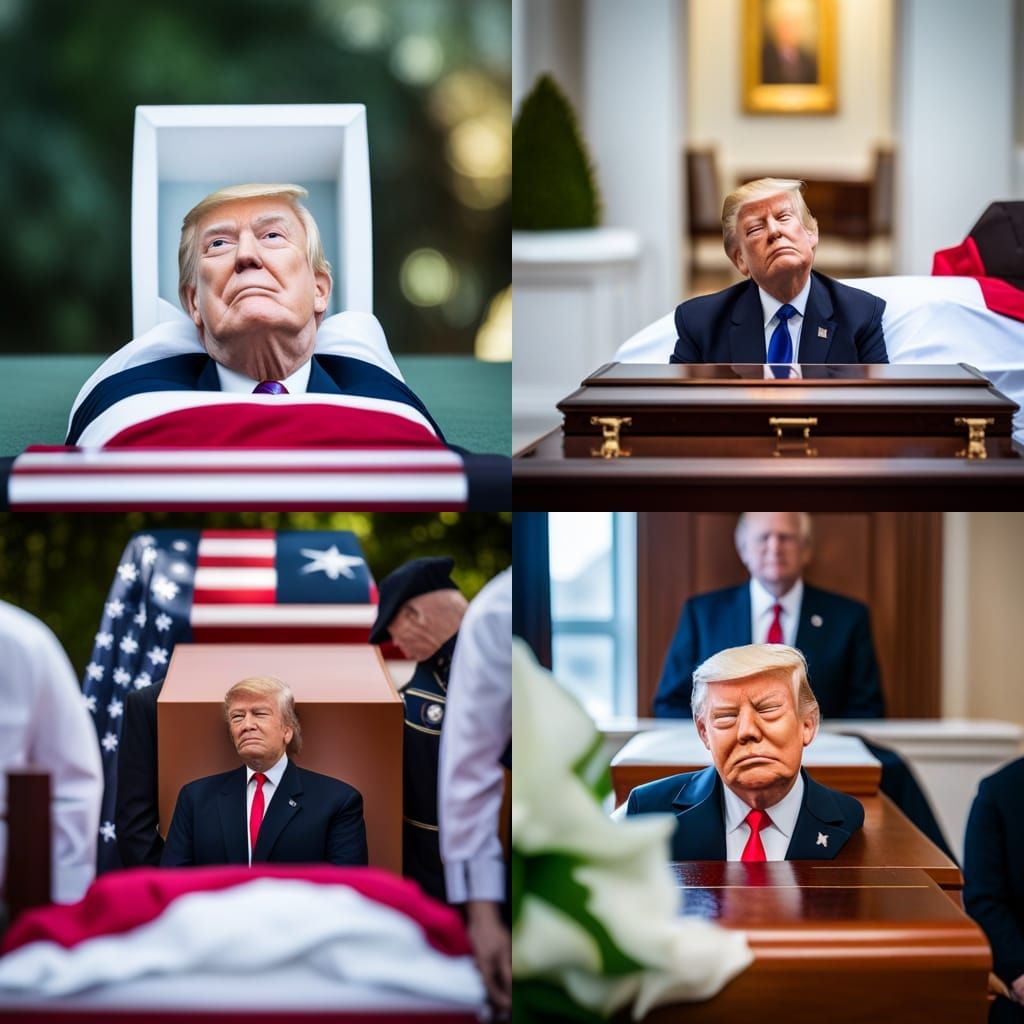 Realistic Image of Deceased in Casket