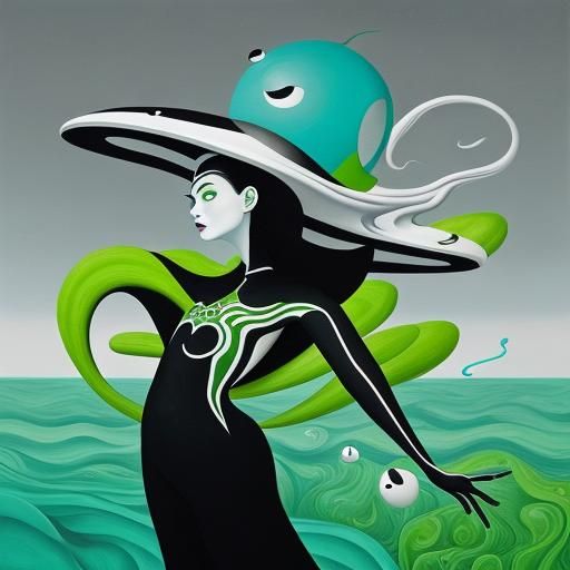 Surreal Bamboo Magic in Pop Surrealist Style