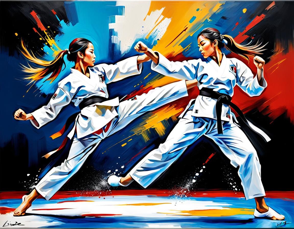 Taekwondo. Oil on Canvas