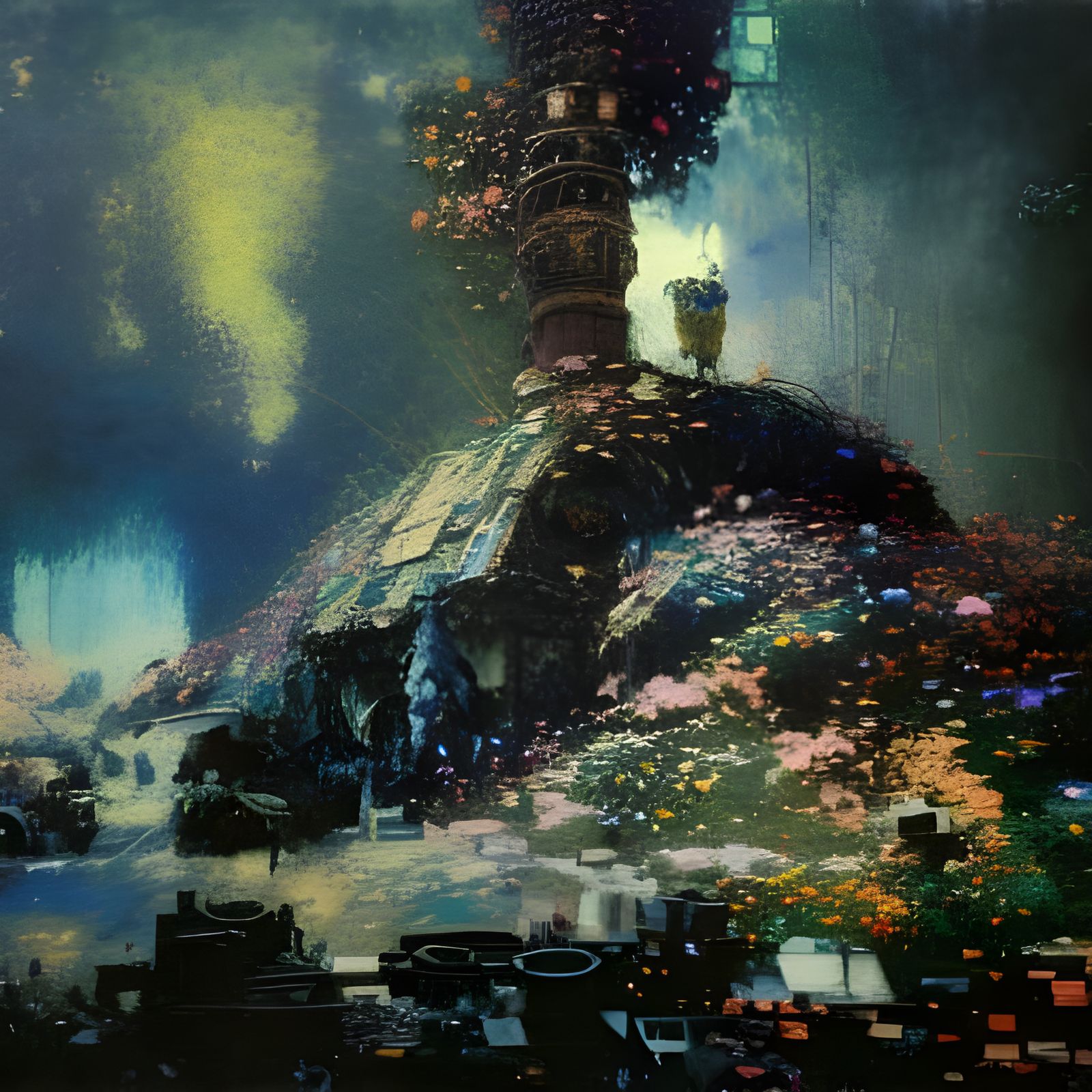 Mysterious Aurora: Romantic Ethereal Dieselpunk Art