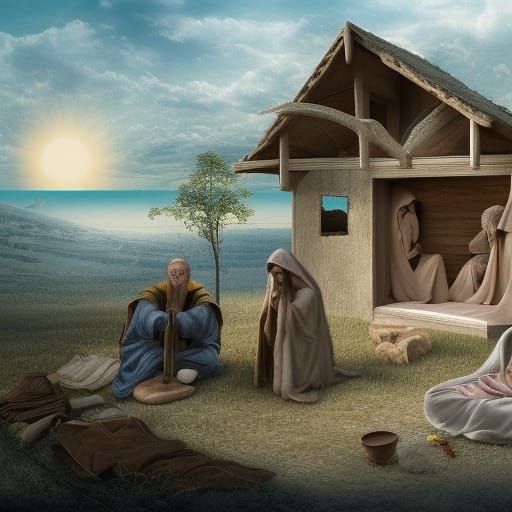 modern nativity scene
