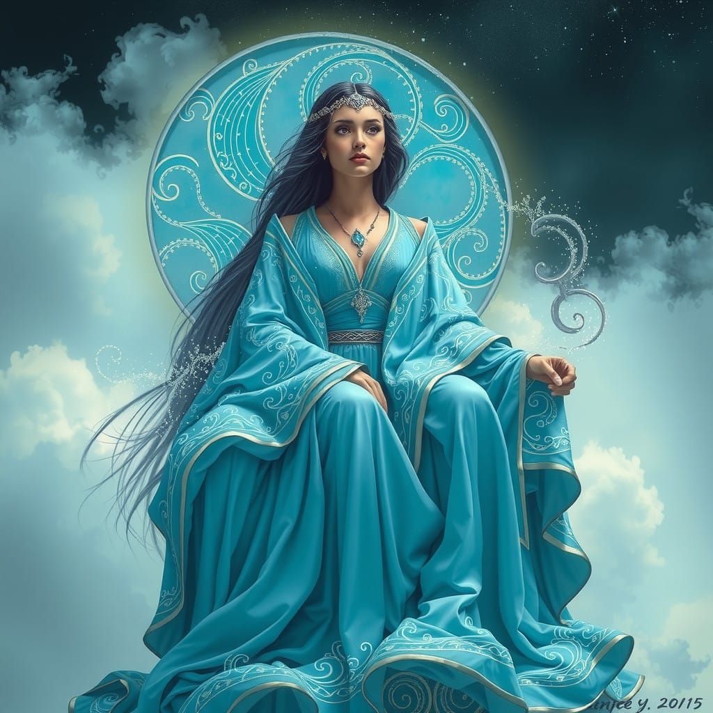 A Regal Queen Amidst Celestial Dreams