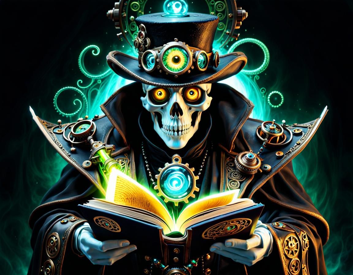 steampunk dark sorcerer