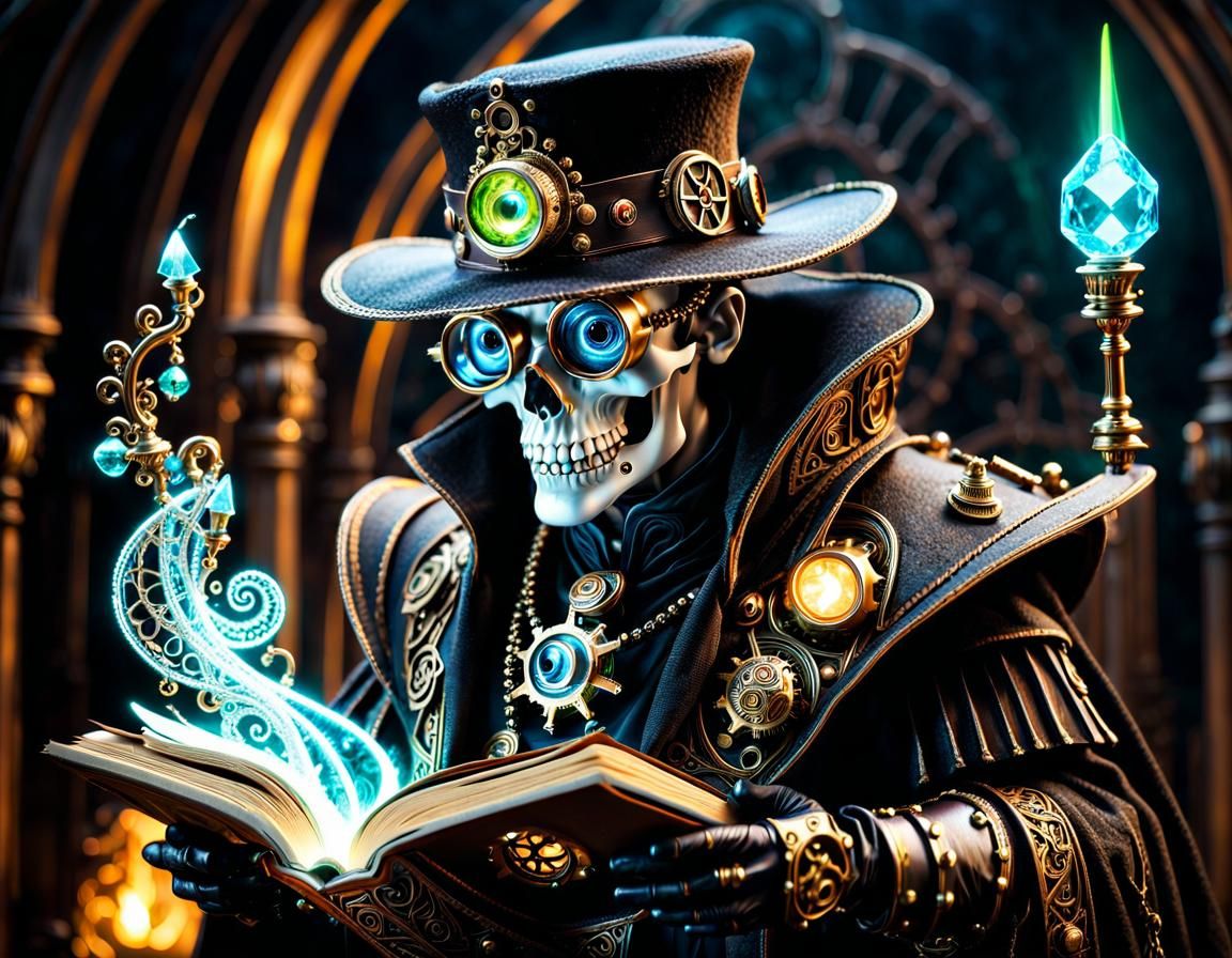 steampunk dark sorcerer