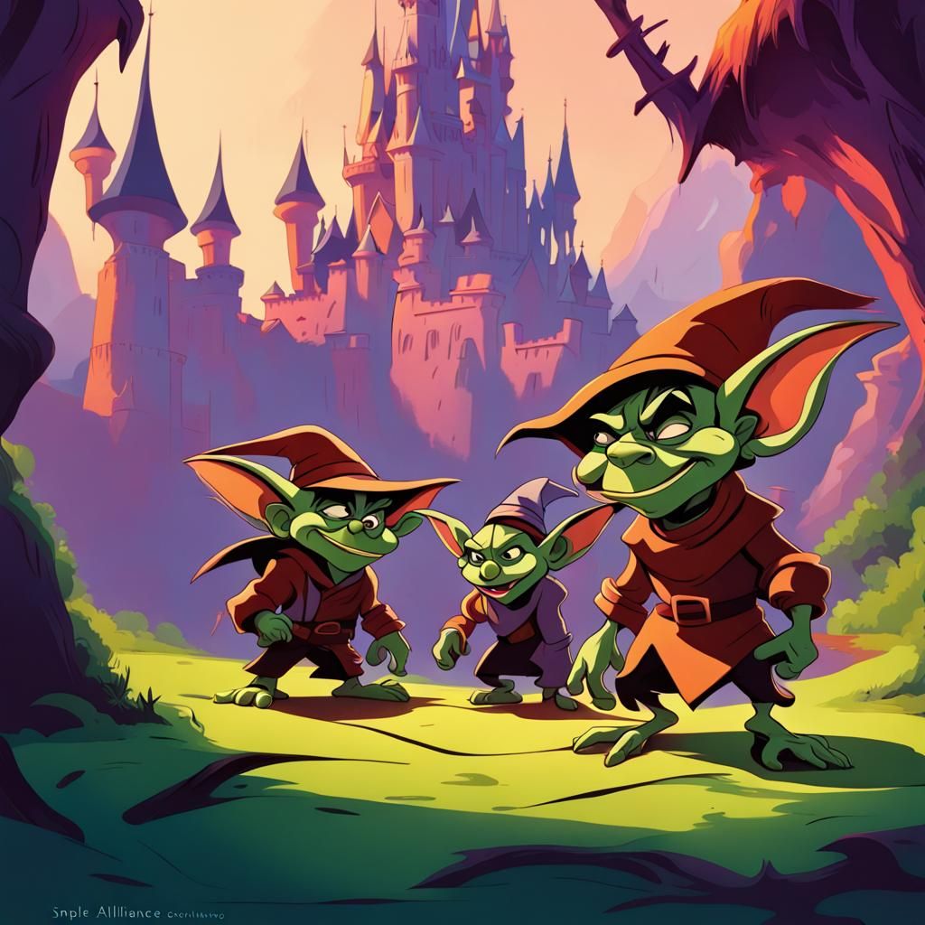 Goblin Alliance in Disney Animation Style