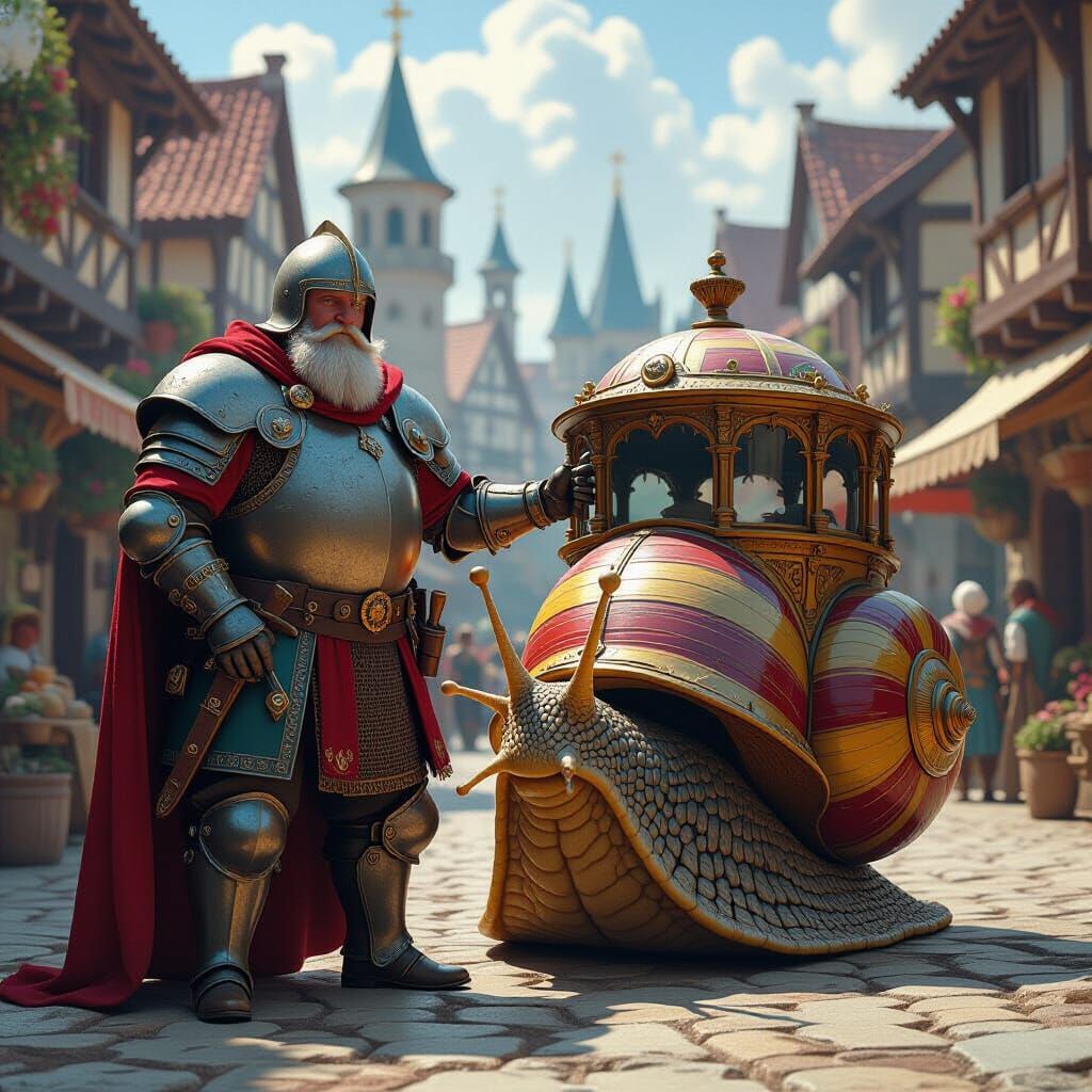Sir Bernard's Snail Express in Medieval Town