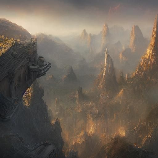 Fantastical Matte Painting in Deep Color, 8K Resolution