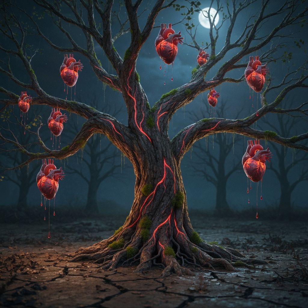 Horrifying Tree of Human Hearts in Dead Forest