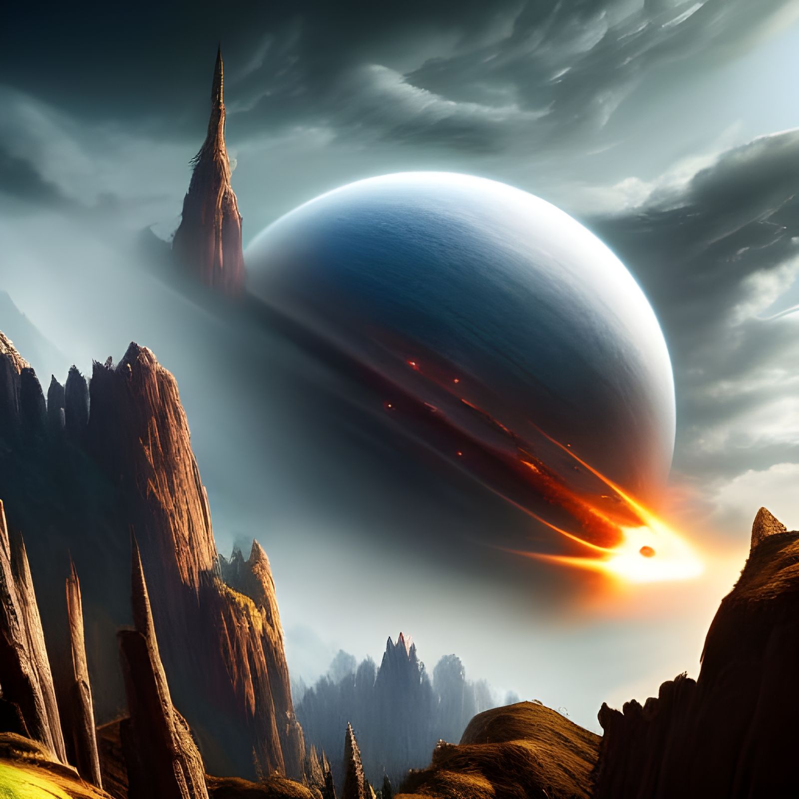 Cosmic Battle: Futuristic Art in 4K Resolution