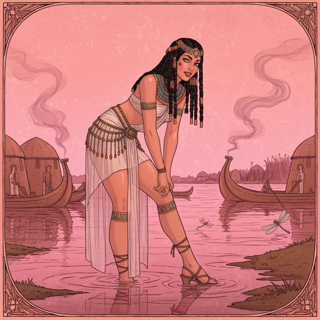 Woman in Nile Silt, Art Nouveau Style