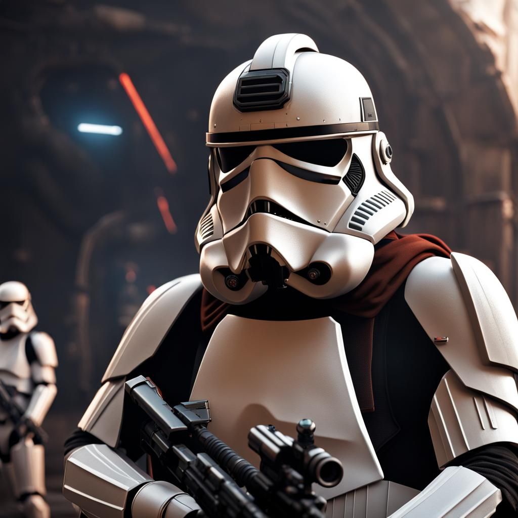 Detailed Star Wars Trooper Matte Painting