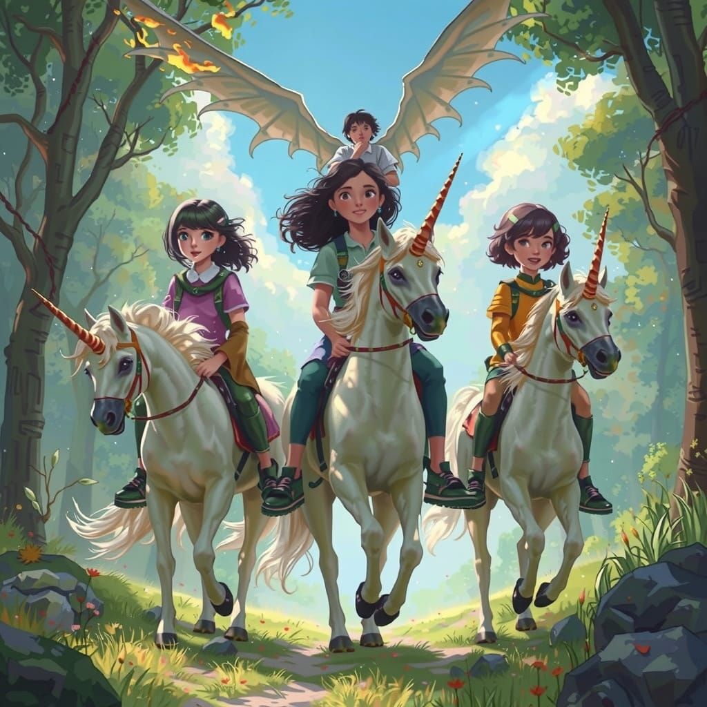 Mystical Riders in Whimsical Dreamscapes