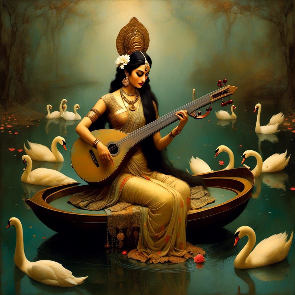 Saraswati in Enchanting Garden: Album Art