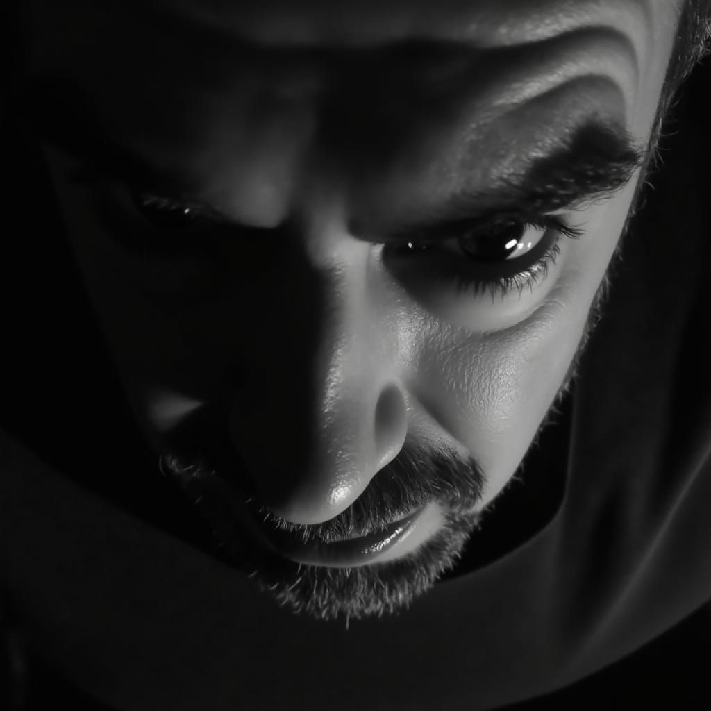 Ethereal Doppelganger Emerges from Darkness