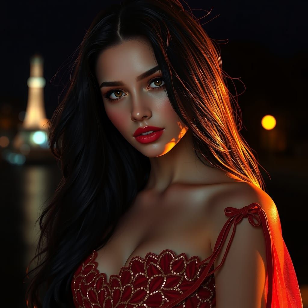 Artsy Elegant Croatia Girl in Mini Dress