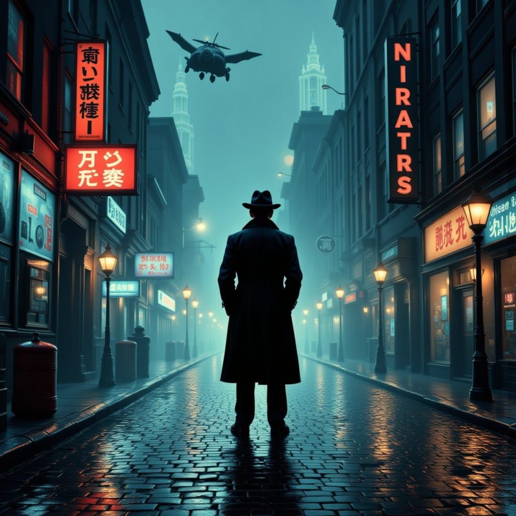 Noir Detective in Neon City