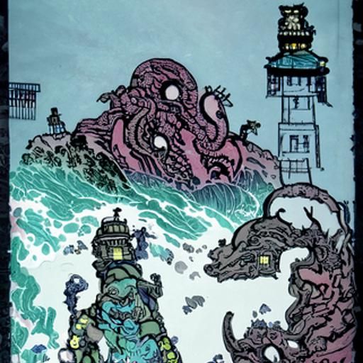 Cthulhu Attacks: A Vibrant Comic Book Page