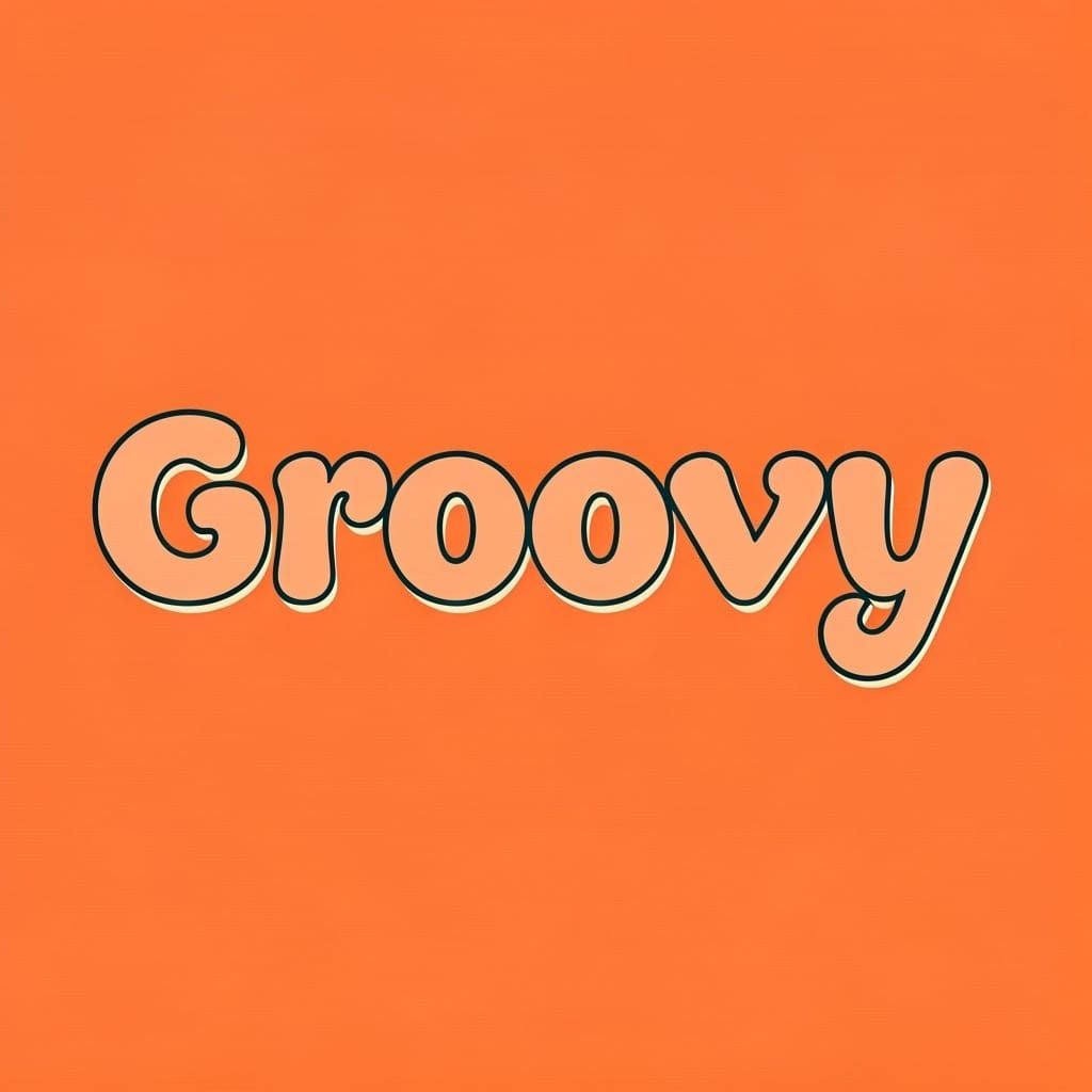 Bright and Bold Groovy Text Art
