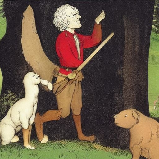 Animated Figures Scatter, William Blake Style