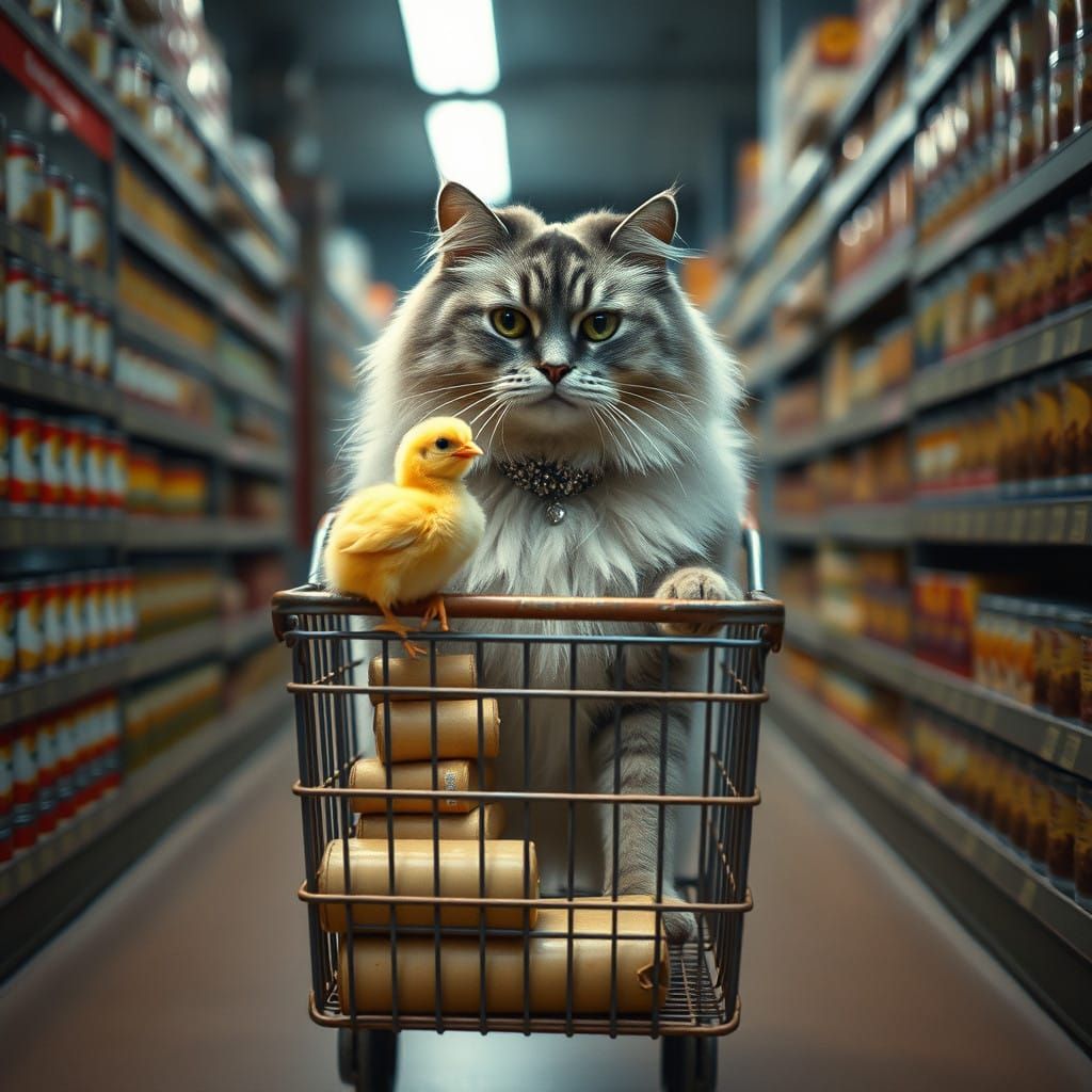 Epic Feline Duo Embarks on Grocery Odyssey