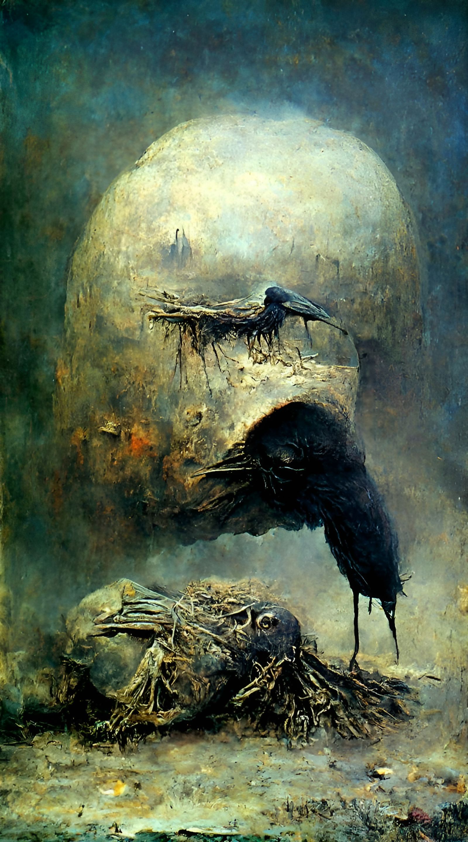 Decomposing Crow in Horror Style