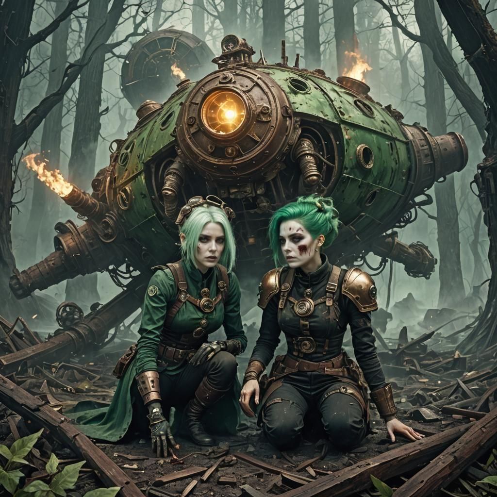 Alien Crash Survivors Emerge with Torches