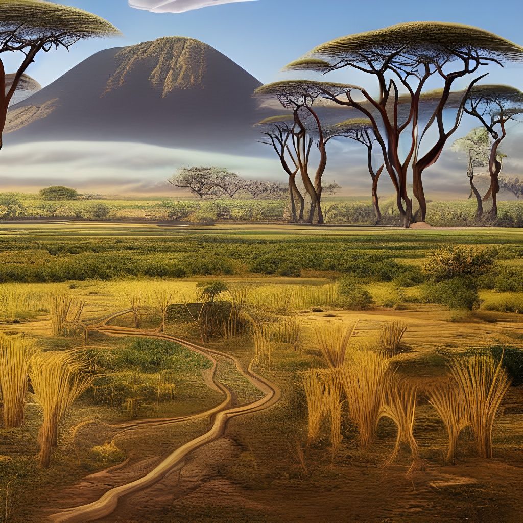 Zimbabwean Landscape in Surrealist Style