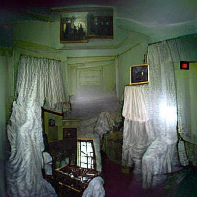 Eerie Haunted Room in Moonlight
