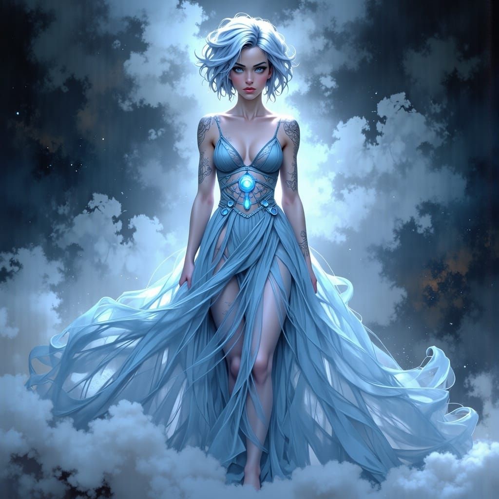 Mystical Argon Maiden in Ethereal Fantasy Art