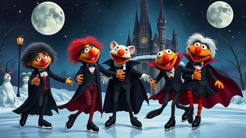 Muppet vampires ice skating