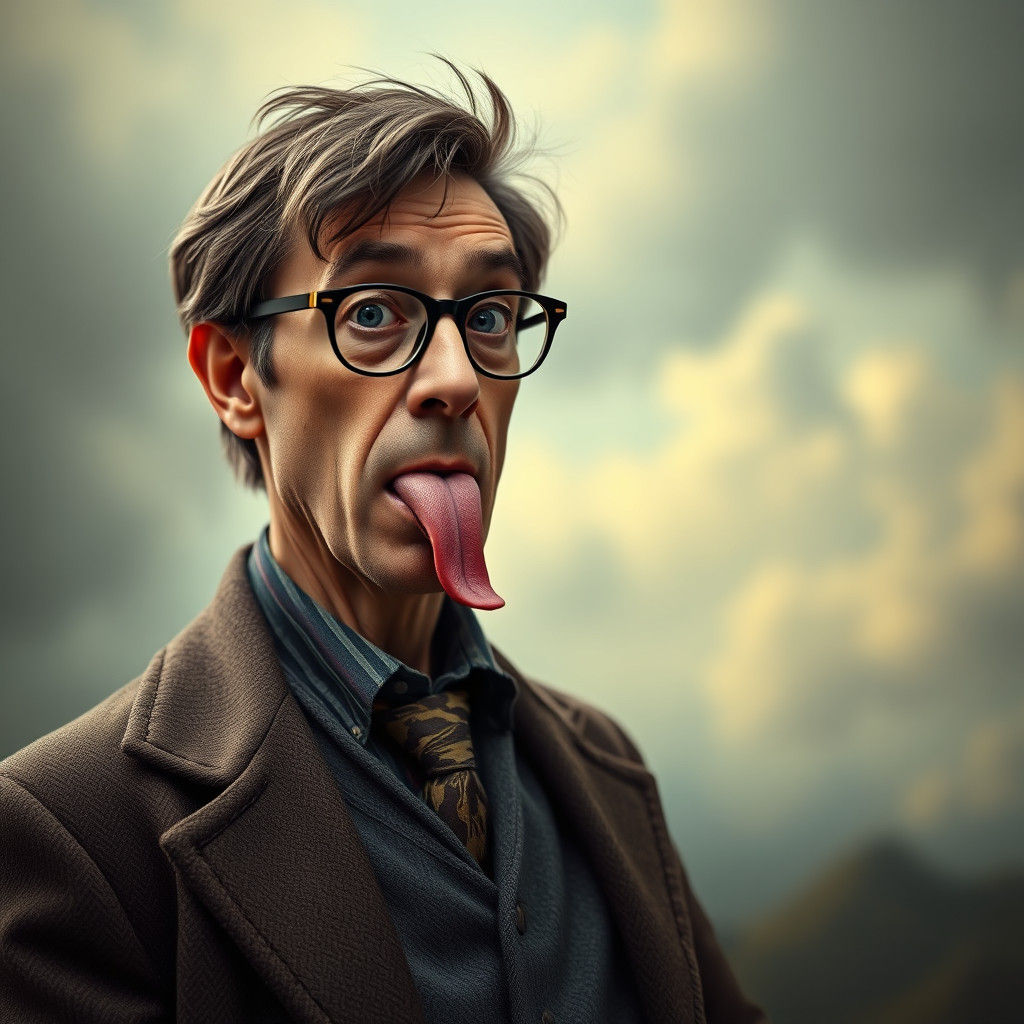 Professor Proclaims Equality in Surreal Landscape