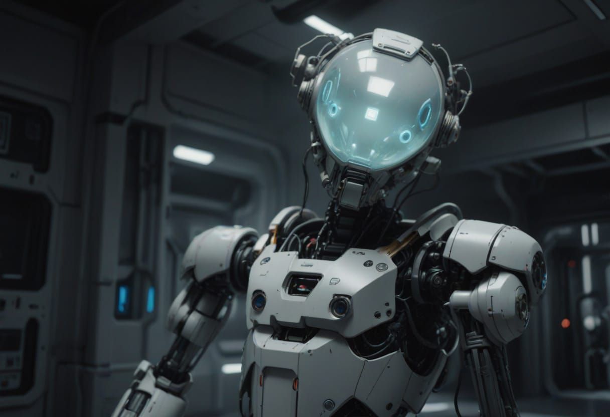 Medical Droid Examines Pregnant Emily in a Fantastical Medic...