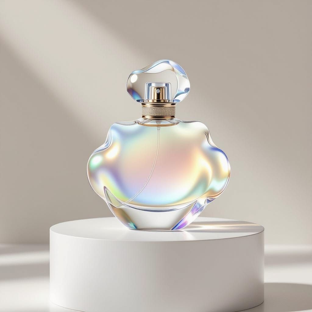 Glass Cloud Bottle with Iridescent Perfume