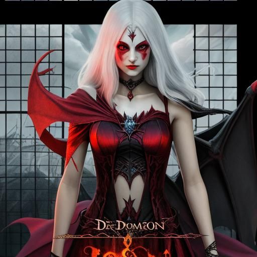 Dark Fantasy: Demon Sorceress Vampire Woman